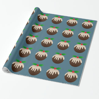 Christmas Plum Pudding Wrapping Paper