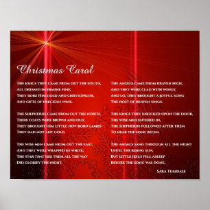 Christmas Poem About Baby Jesus Poster