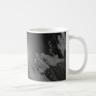 Christmas Poinsettia Black And Grey Coffee Mug