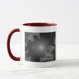 Christmas Poinsettia Black And Grey I Mug