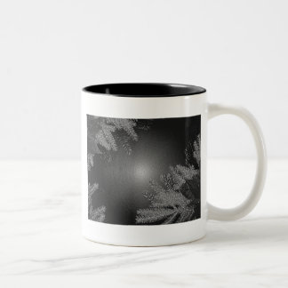 Christmas Poinsettia Black And Grey II Two-Tone Coffee Mug