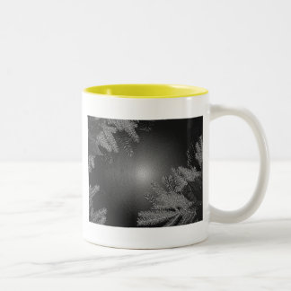 Christmas Poinsettia Black And Grey II Two-Tone Coffee Mug