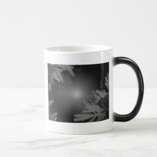Christmas Poinsettia Black And Grey III Magic Mug