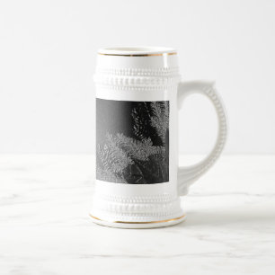 Christmas Poinsettia Black And Grey IV Beer Stein