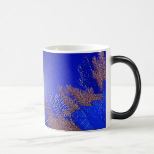 Christmas Poinsettia Blue III Magic Mug