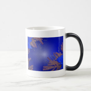 Christmas Poinsettia Blue III Magic Mug