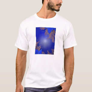Christmas Poinsettia Blue III T-Shirt
