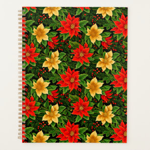 Christmas Poinsettia Flowers Pattern-86755 Planner