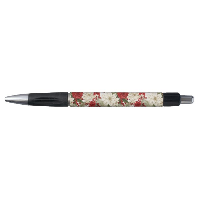 Christmas Poinsettia – Holiday Floral Design Pen (Front)