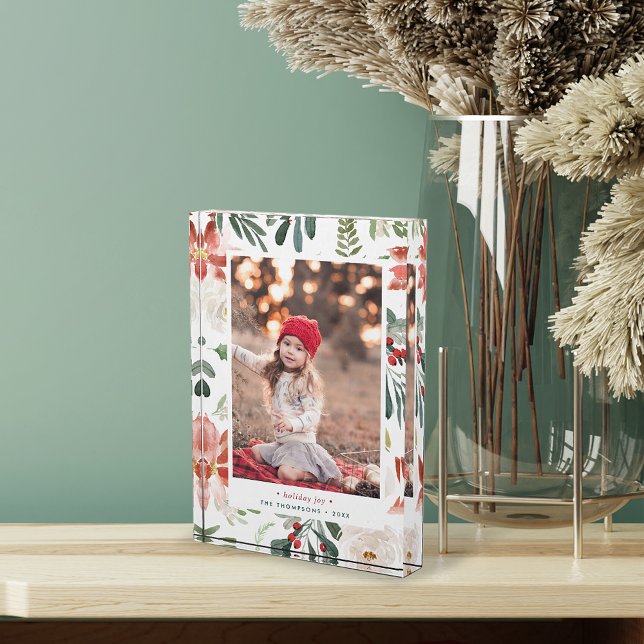 Christmas Poinsettia | Holiday Photo Block (Creator Uploaded)