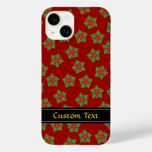 Christmas Poinsettia Pattern Case-Mate iPhone 14 Case