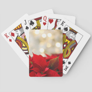 Christmas Poinsettia Playing Cards
