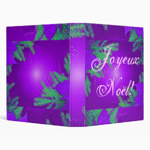 Christmas Poinsettia Purple And Green In French Binder
