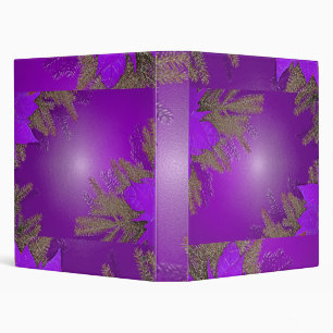 Christmas Poinsettia Purple Binder