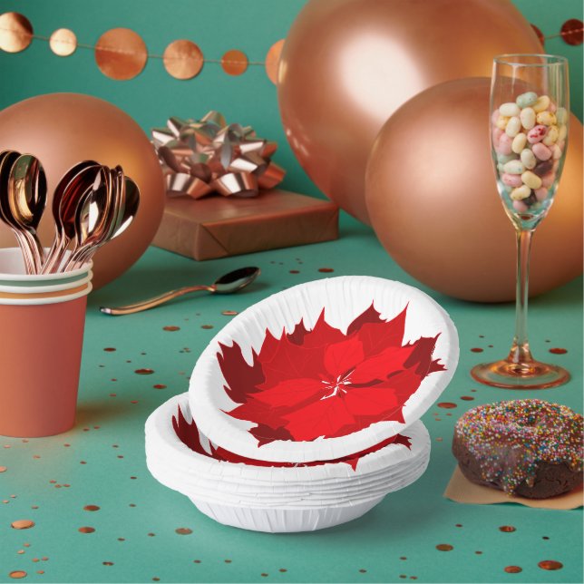 Christmas poinsettia red and white plate (Multi)