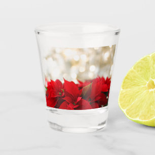Christmas Poinsettia Shot Glass