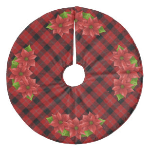 Christmas Poinsettia Tree Skirt