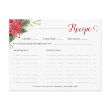 Christmas Poinsettia Winter Bridal Shower Recipe