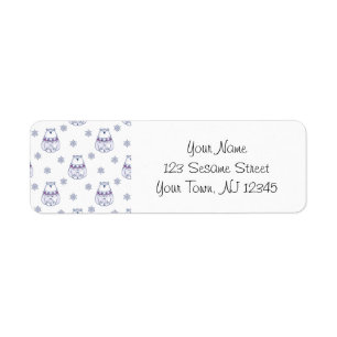 Christmas Polar Bear Address Labels 