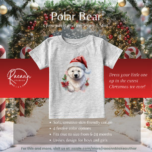 Christmas Polar Bear Baby Fine Jersey T-Shirt