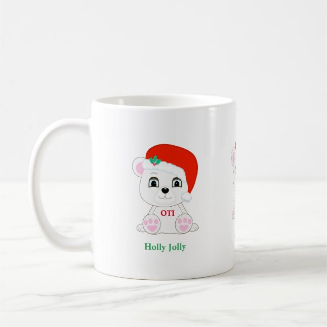 Christmas Polar Bear Coffee Mug (Left)