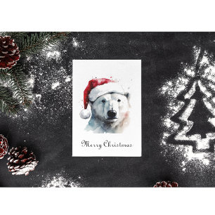 Christmas Polar Bear Foil Holiday Card