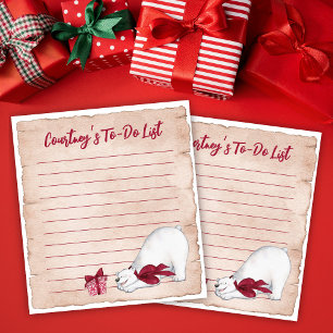 Christmas Polar Bear Notepad