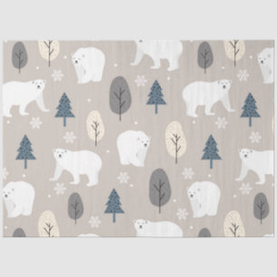 Christmas Polar Bear Series Design 3 Tissue Paper