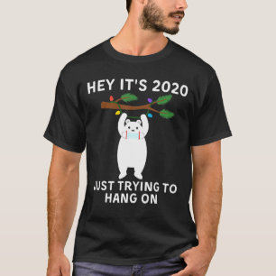 Christmas Polar Bear Wearing Mask Holiday Present T-Shirt