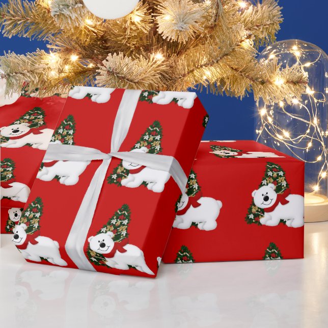 Christmas Polar Bear wrapping paper (Holidays)