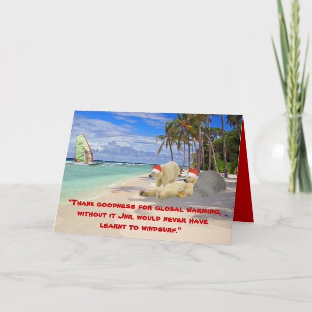 Christmas Polar Bears Holiday Card (Front)