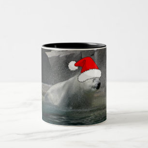 Christmas Polar Bears Two-Tone Coffee Mug
