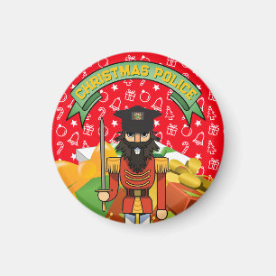 🎄 Christmas Police Funny Holiday Magnet