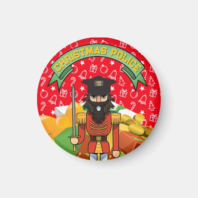 🎄 Christmas Police  Funny Holiday Magnet (Front)