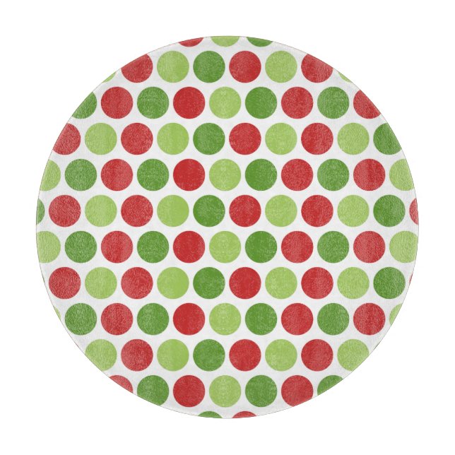 Christmas Polka Dots Cutting Board (Front)