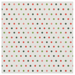 Christmas Polka Dots Minimal Retro Fabric