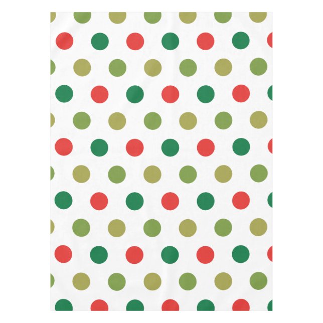 Christmas Polka Dots Tablecloth (Front)