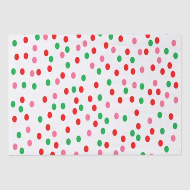 Christmas Polka Dots Tissue Paper (Front)