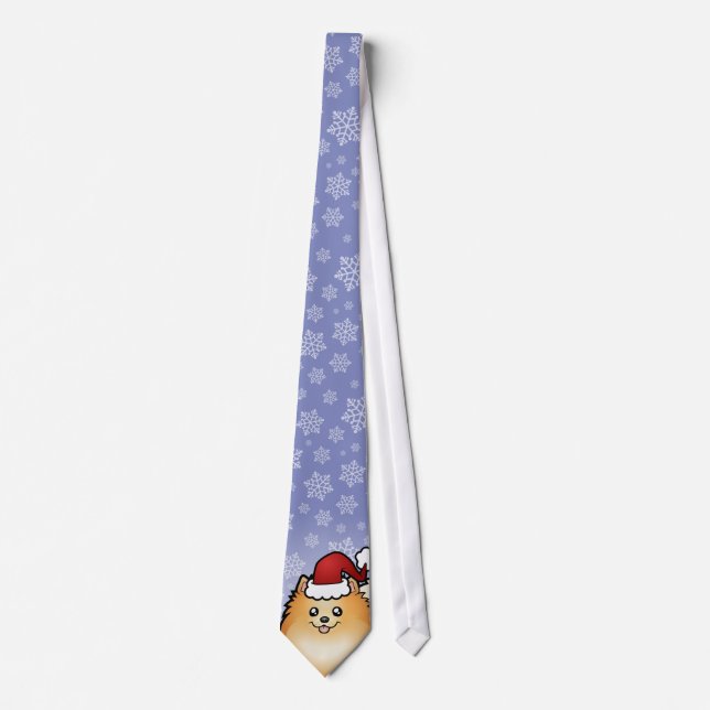 Christmas Pomeranian Tie (Front)