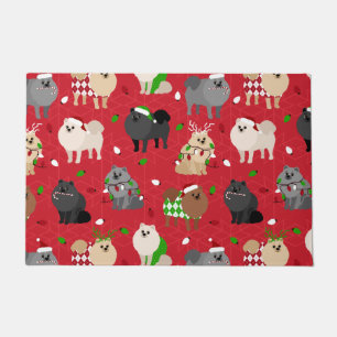 Christmas Pomeranians Doormat