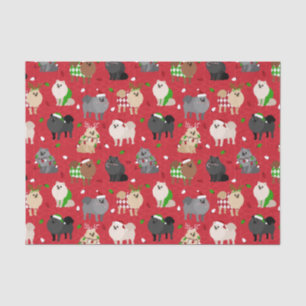 Christmas Pomeranians Tissue Paper