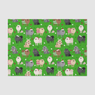 Christmas Pomeranians Tissue Paper
