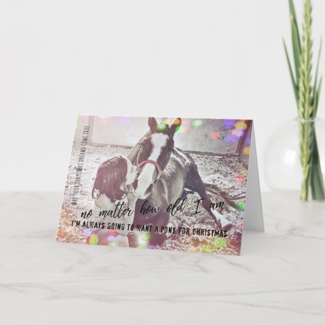 CHRISTMAS PONY 5x7 Greeting Card (Front)