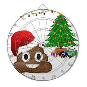 christmas poo emoji dartboard