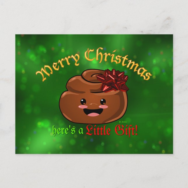 Christmas Poo Postcard (Front)