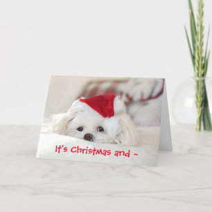 CHRISTMAS POOCH MISS YOU CARD