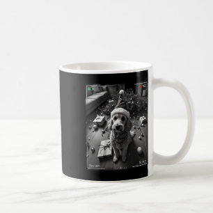 Christmas Poodle Caught On Camera  Coffee Mug