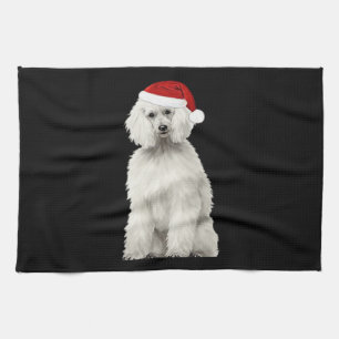 Christmas Poodle Christmas Tree Dog Puppy Watercol Kitchen Towel