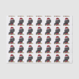 Christmas Poodle dog tissue paper