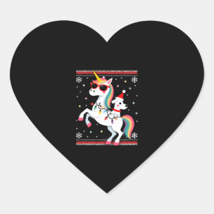 Christmas Poodle Unicorn Sunglasses Poodles T-Shir Heart Sticker